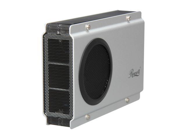 Rosewill RX-358 V2 SLV - Silver, 3.5" SATA to USB & eSATA External Enclosure with Internal 80 mm Fan