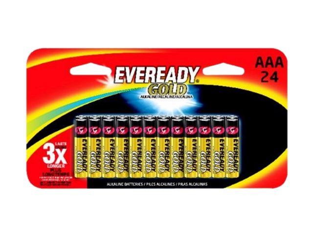 ENERGIZER Eveready Gold AAA Alkaline Battery, 24-pack