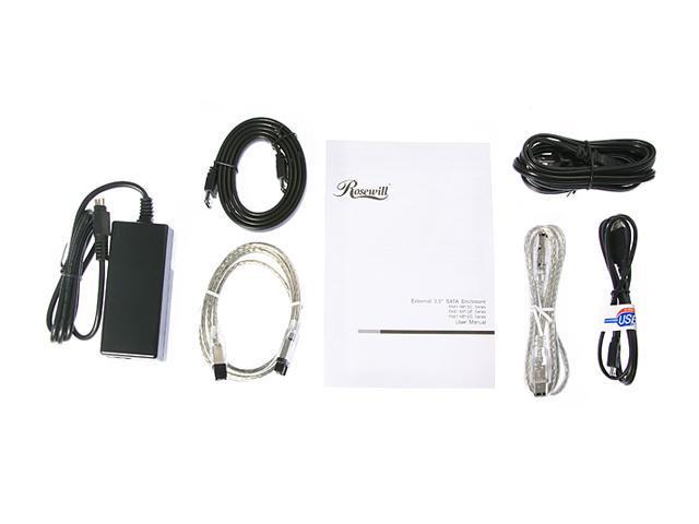 Rosewill RX81-MP-SC- SLV 3.5" SATA To USB & 1394 A/b & ESATA External ...