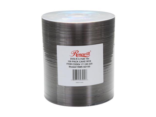 Rosewill 4.7GB 16X DVD-R 100 Packs Spindle Disc Model RMR-SD100 - OEM