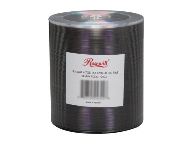 Rosewill 4.7GB 16X DVD+R 100 Packs Shrink wrapped in bulk spindle Disc Model RCDM-10002 - OEM