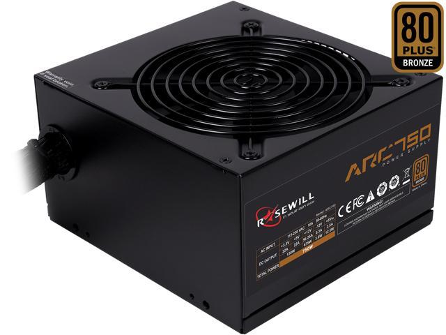 Rosewill ARC Series 750W 80 PLUS Bronze Certified Single +12V Rail SLI and CrossFire Ready Gaming Power Supply - ARC-750