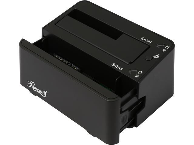 Rosewill RX306-PU3-35B - Dock Docking Station for 2.5" & 3.5" Hard Drives - SATA III, USB 3.0, Dual Bay Clone Docking Station with Fixable Slot Adjustment