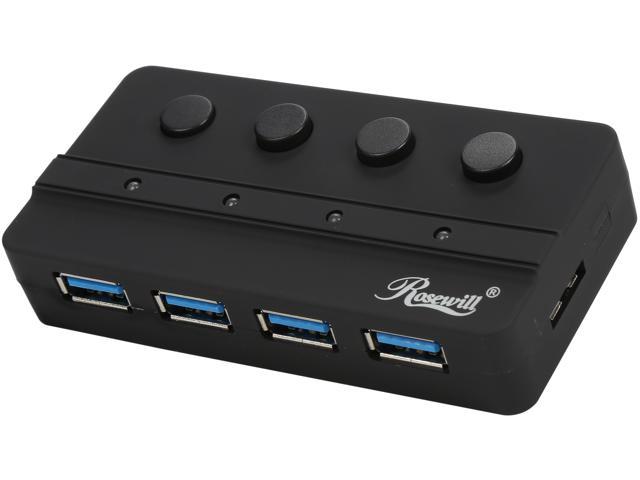 Rosewill RHB-343 USB 3.0 4-Port Hub with Individual Power Control