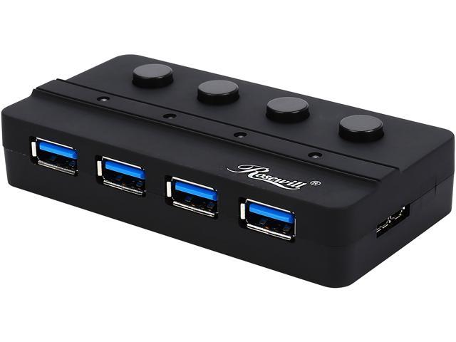 Rosewill RHB-346 USB 3.0 4 Ports Hub with Individual Power Switch