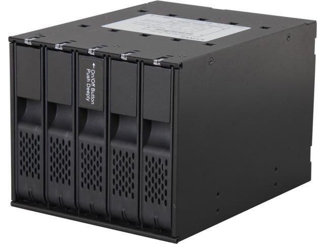 ICY DOCK MB975SP-B Tray-less 5 Bay 3.5" SATA Hard Drive Hot Swap Backplane Cage in 3x External 5.25" Bay