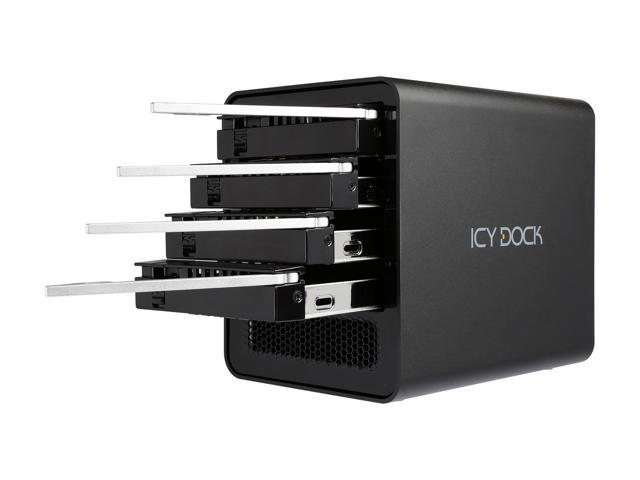 ICY DOCK Quad Bay 2.5"/ 3.5" SATA HDD/SSD USB 3.0/eSATA External JBOD ...