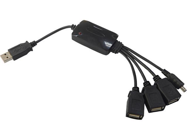 inland 08818 4-Port USB Cable Hub (Black)