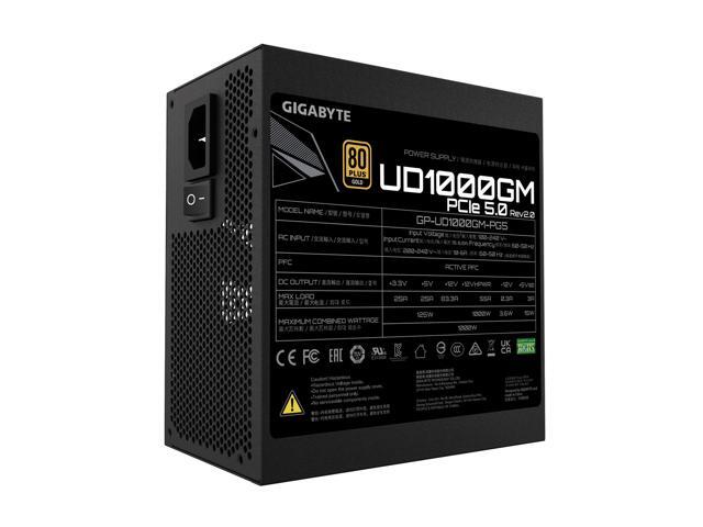 Gigabyte UD1000GM PG5 V2 ATX3.0 PCIe5 80 Plus Gold Modulaire Neuf 43bfd5a1 3ea7 4eee A819 B94d372686d7