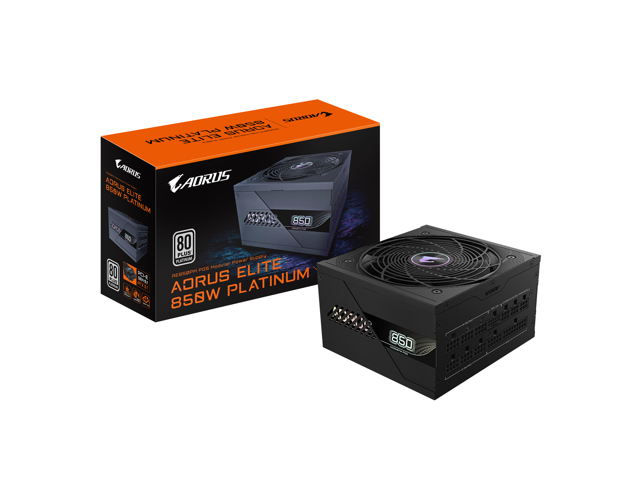 GIGABYTE AORUS ELITE PSU - 850W 80 PLUS Platinum Certified - PCIe5.1 Ready - ATX3.1 - Fully Modular Power Supply (GP-AE850PM PG5)