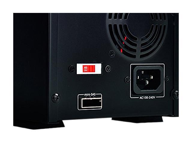 Negro para HDD SAS/SATA o SSD de 3,5” SilverStone SST-TS431S Carcasa para Disco Duro Externo Mini SAS con Almacenamiento Raid de 4 bahías 