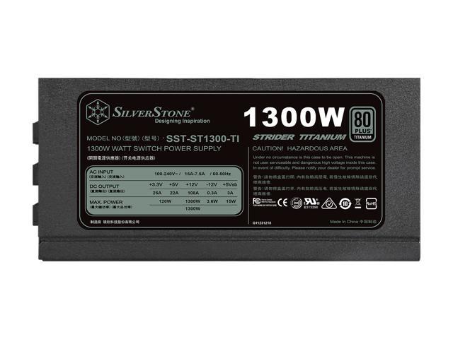 SilverStone SST-ST1300-TI 1300 W ATX12V 80 PLUS TITANIUM Certified Active  PFC Power Supply