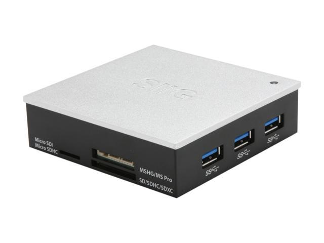 SIIG JU-H60012-S1 USB 3.0 & 2.0 Hub Card Reader