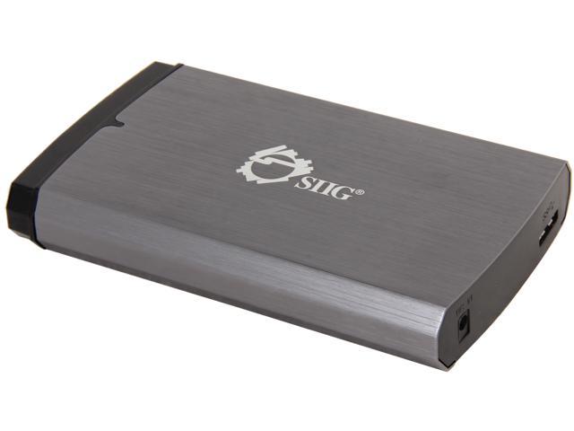 SIIG JU-SA0H11-S1 Aluminum / Plastic 2.5" Dark Silver/Black IDE / SATA USB 3.0 External Enclosure