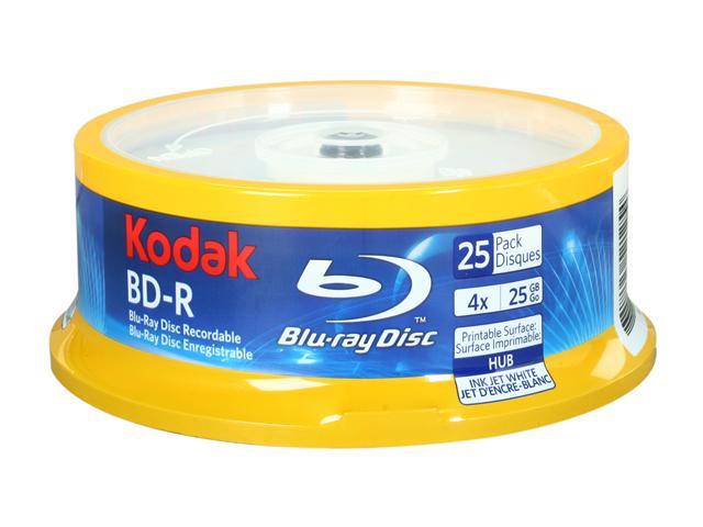 Kodak 25GB 4X BD-R Inkjet Printable 25 Packs Disc Model 52125