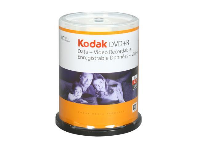 Kodak 4.7GB 16X DVD+R 100 Packs Spindle Disc Model 50600