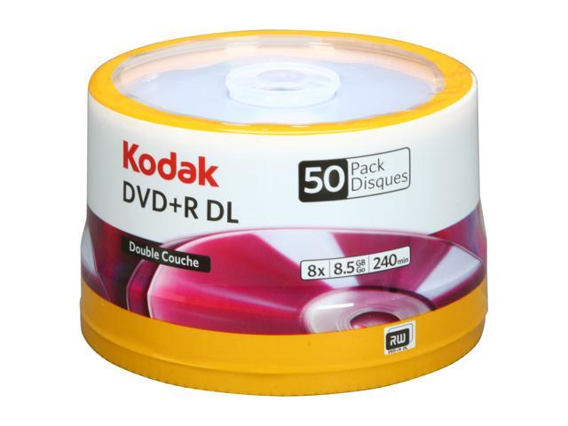 Kodak 8.5GB 8X DVD+R DL 50 Packs Spindle Disc Model 50121