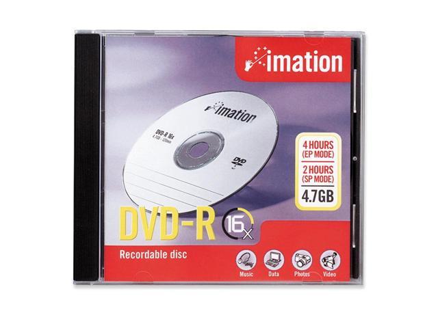 imation 4.7GB 16X DVD-R Single Jewel Case Disc Model 17338