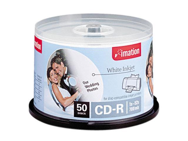 imation 700MB 52X CD-R Inkjet Printable 50 Packs Spindle Media Model 17304