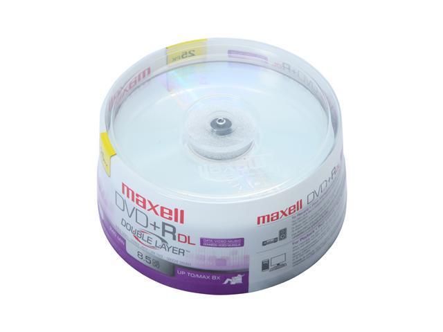 maxell 8.5GB 8X DVD+R DL 25 Packs Spindle Disc Model 634081