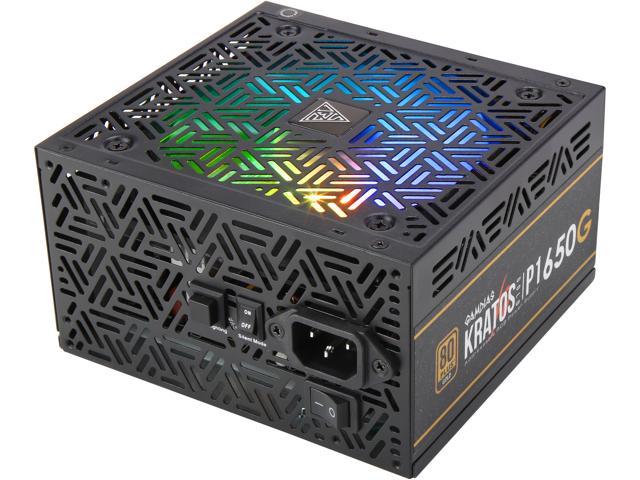 Gamdias Kratos P1-650G 650 W ATX12V v2.4 80 PLUS GOLD Certified Non-Modular Active PFC Power Supply with Built-in RGB Lighting Effects and Addressable LEDs