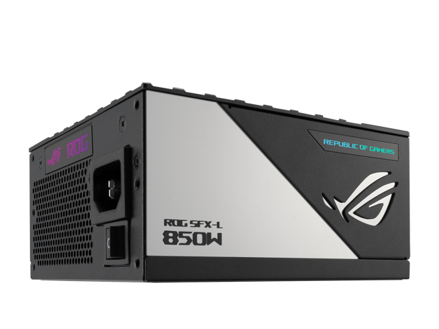 ASUS ROG Loki SFX-L 850W Platinum (Fully Modular Power Supply, 80+  Platinum, 120mm PWM ARGB Fan, Aura Sync, ATX 3.0 Compatible, PCIe 5.0 Ready)
