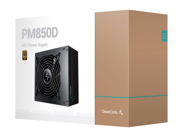 DeepCool PM850D, 80 PLUS Gold Certified, Non-Modular, Black Flat Cables, 5  Year Warranty, 850 Watts