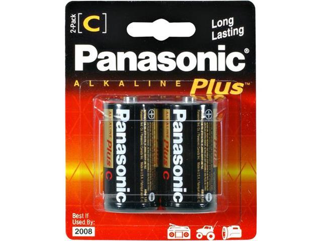 Panasonic Plus C Size Alkaline General Purpose Batteries 2 Pack ...