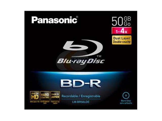 Panasonic 50GB 4X BD-R DL Single Jewel Case Disc Model LM-BR50LDE