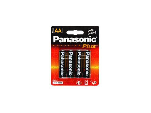 Panasonic Plus AA Alkaline Batteries 4 Pack