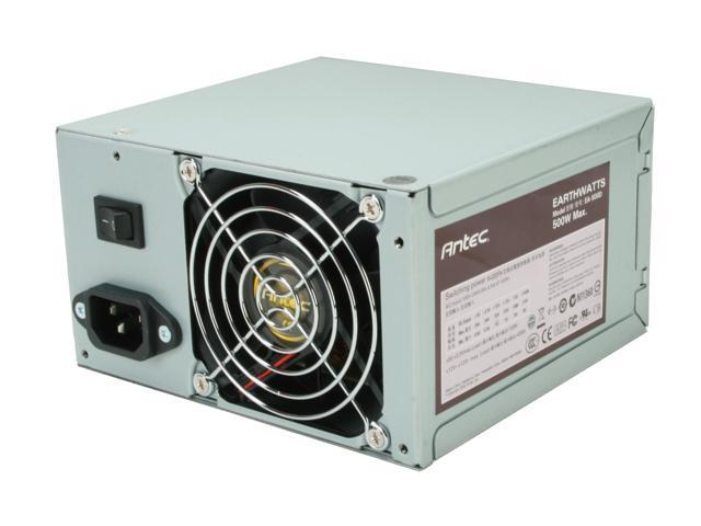 Antec earthwatts EA500 500W Continuous Power ATX12V v2.2 80 PLUS Certified  Active PFC "Compatible with Core i7/Core i5" Power Supply