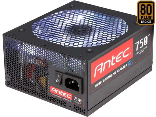 Antec HCG M HCG-750M 750 W ATX12V 2.4 & EPS12V 2.92 SLI Ready CrossFire Certified 80 PLUS BRONZE Certified Modular Active PFC Power Supply