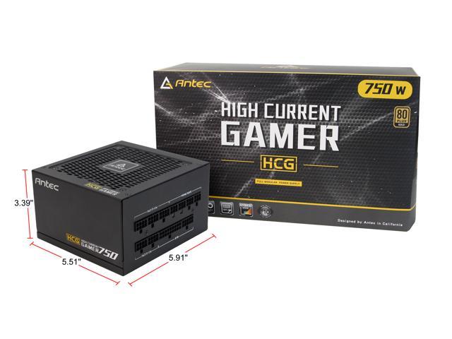 Antec High Current Gamer Series HCG750 Gold, 750W Fully Modular,  Full-Bridge LLC and DC to DC Converter Design, Full Japanese Caps, Zero RPM  Manager,