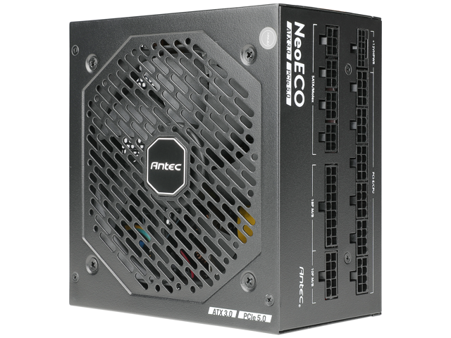 ANTEC NeoECO Series NE850G M ATX3.0, 850W Full Modular PSU, 80 PLUS Gold  Certified, PCIE 5.0 Support, PhaseWave Design, Japanese Caps, Zero RPM 