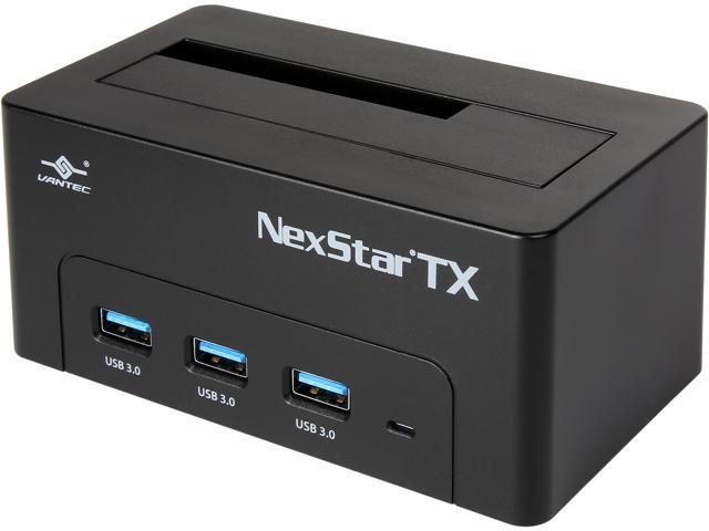 VANTEC NST-D328S3H-BK NexStar TX USB 3.0 Hard Drive Dock With 3-Port Hub For 2.5"/3.5" SATA 6Gbps SSD/HDD