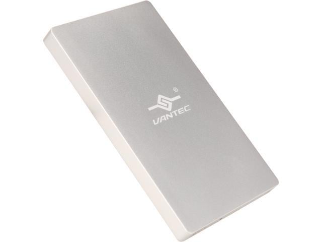VANTEC NexStar SX NST-204C3-SV Anodized Aluminum, Unibody 2.5" Silver SATA I/II/III USB 3.1 Gen 2 USB-C 2.5" SATA SSD to USB 3.1 Gen 2 Type C Enclosure