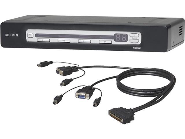 BELKIN F1DA104Z OmniView PRO3 USB & PS/2 4-Port KVM Switch