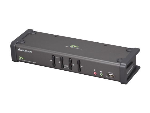 IOGEAR GCS1104 4-Port USB DVI KVMP Switch with Audio and Cables