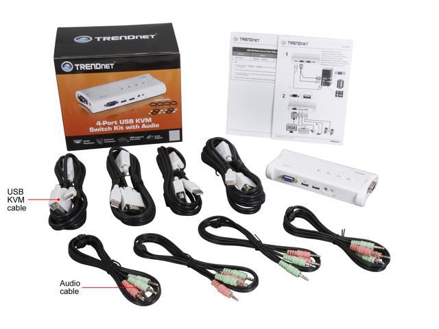 4-Port USB KVM Switch Kit - TRENDnet TK-407K