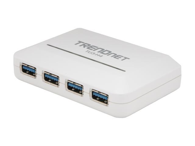 TRENDnet 4-Port USB 3.0 Compact Mini Hub with Built in USB 3.0