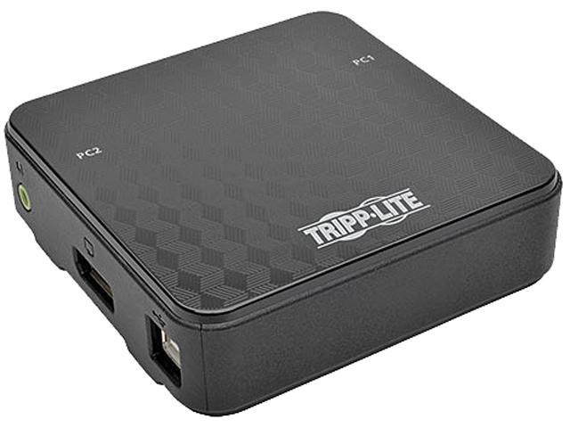 Tripp Lite 2-Port DisplayPort 1.2 KVM Switch with Audio, Cables and USB  Peripheral Sharing (B004-DP2UA2-K)
