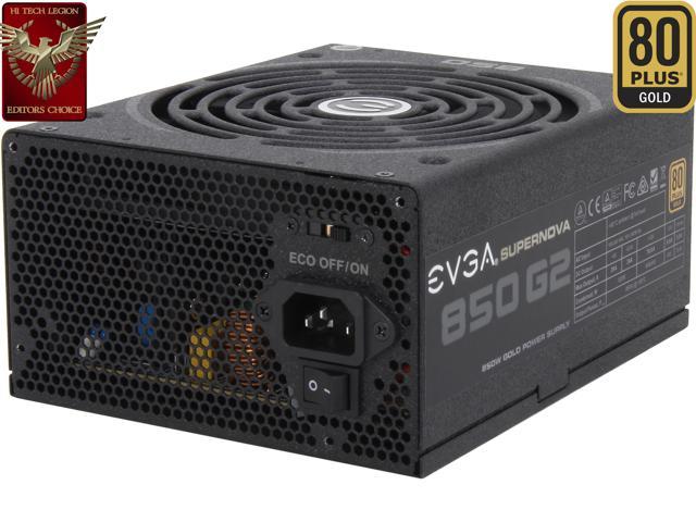 EVGA SuperNOVA 850 G2 220-G2-0850-XR 80+ GOLD 850W Fully Modular EVGA ECO Mode Includes FREE Power On Self Tester Power Supply