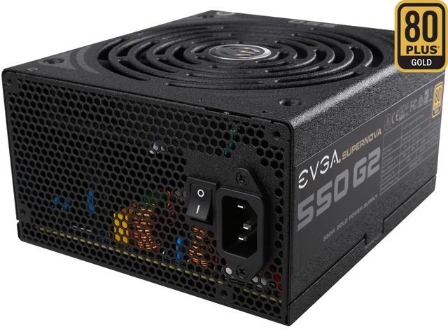 EVGA SuperNOVA 550 G2 220-G2-0550-Y1 80+ GOLD 550W Fully Modular EVGA ECO Mode Includes FREE Power On Self Tester Power Supply