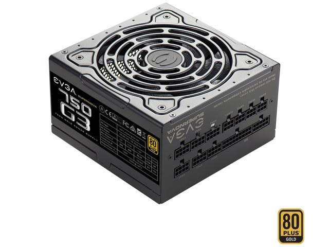 EVGA SuperNOVA 750 G3, 220-G3-0750-X1, 80+ GOLD, 750W Fully Modular, EVGA ECO Mode with New HDB Fan, Includes FREE Power On Self Tester, Compact 150mm Size, Power Supply