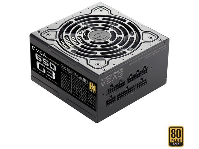 EVGA SuperNOVA 650 G3, 220-G3-0650-Y1, 80+ GOLD, 650W Fully Modular, EVGA ECO Mode with New HDB Fan, Includes FREE Power On Self Tester, Compact 150mm Size, Power Supply