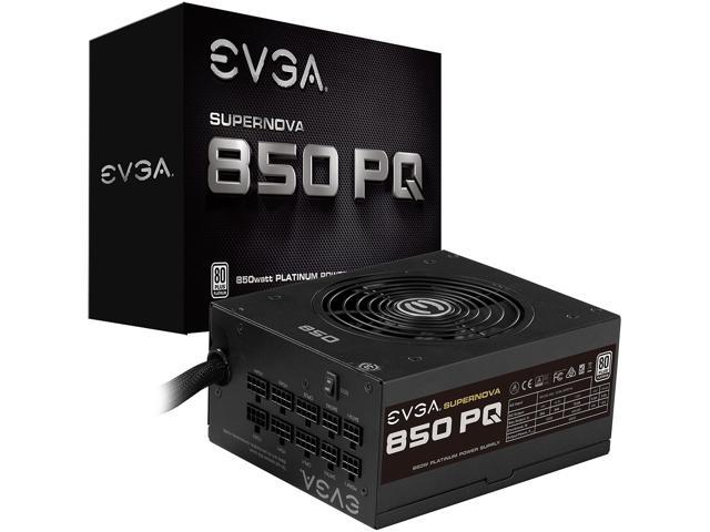 EVGA SuperNOVA 850 PQ, 80 Plus PLATINUM 850W, Semi Modular, EVGA ECO Mode, 10 Year Warranty, Power Supply 210-PQ-0850-X1
