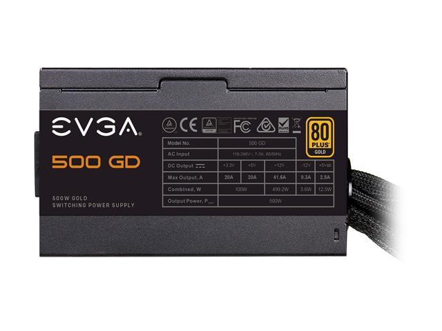 5 Year Warranty Power Supply 100-GD-0500- V2 EVGA 500 GD 80+ Gold 500W EU