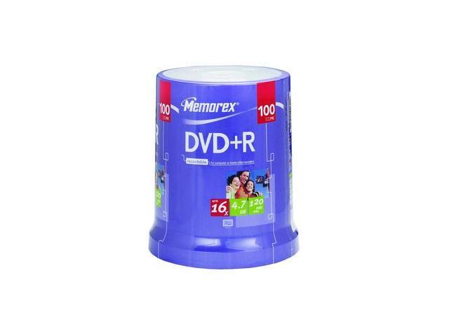 memorex 4.7GB 16X DVD+R Inkjet Printable 100 Packs Disc Model 32025623 ...