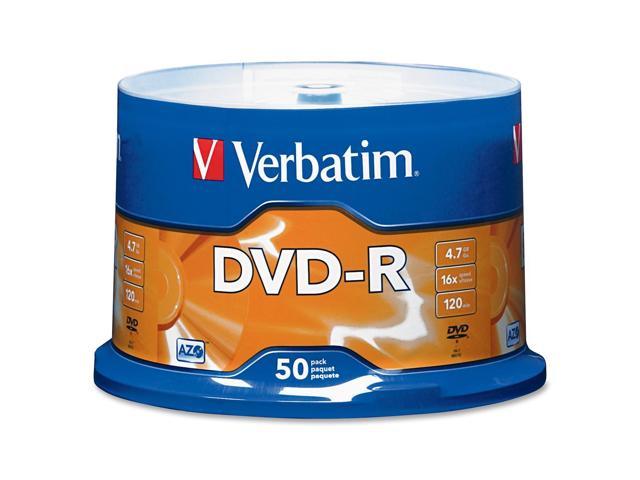 Verbatim 4.7GB 16X DVD-R 50 Packs Spindle Disc with Advanced Azo Recording Dye Model 95101