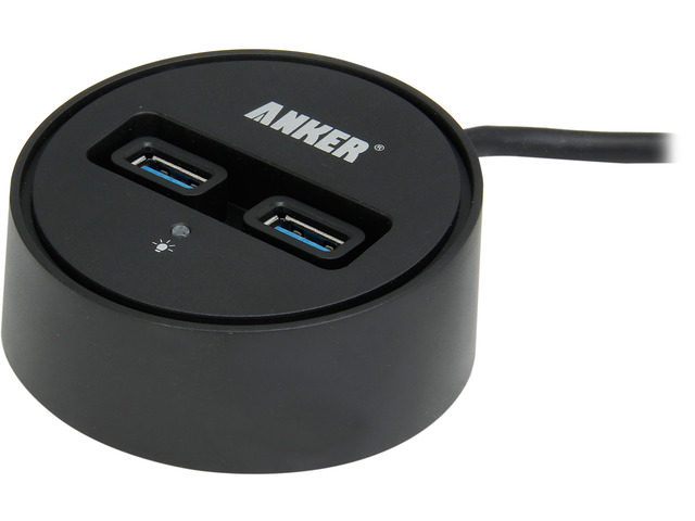 Anker 68ANHUB-B2A Bus-Powered USB 3.0 2-Port Hub with a Built-in ...